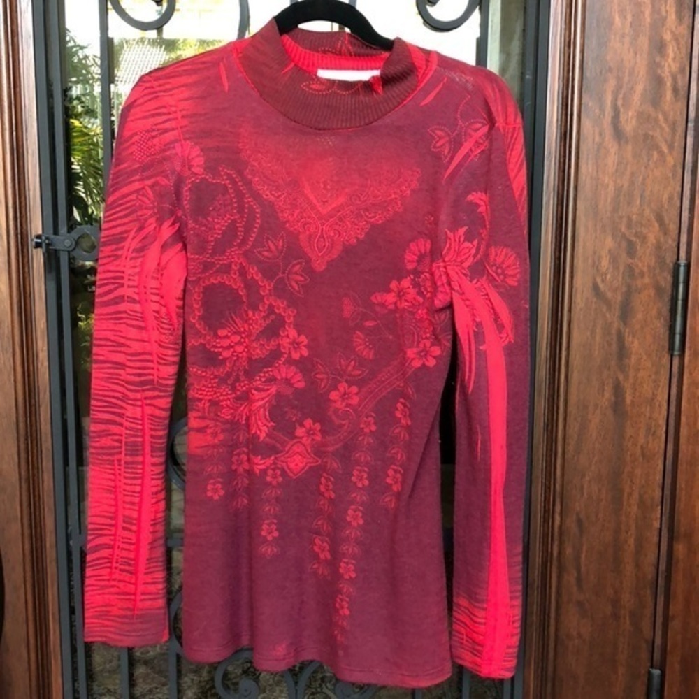 Daniel Benjamin awesome long red sweater